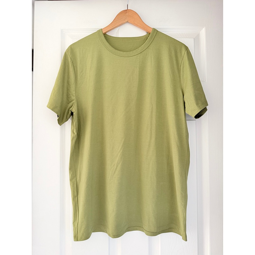 Lululemon Mens Relaxed Fit Cotton Blend T Shirt Basic Athleisure Casual